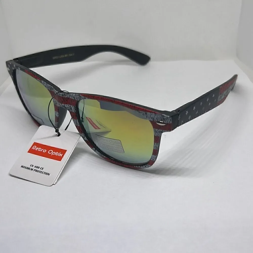 Patriotic retro unisex classic USA sunglasses